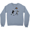 banksy kids play t.v. ball Crewneck Sweatshirt