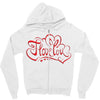 love red Zipper Hoodie