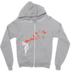 banksy headshot butterfly Zipper Hoodie
