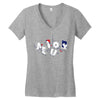 vowel party time Women's V-Neck T-Shirt