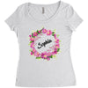 Floral Baby Name Women's Triblend Scoop T-shirt
