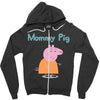 peppa pig mommy pig Zipper Hoodie