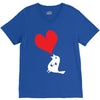 bird love heart animal graph note music party pop art gift V-Neck Tee