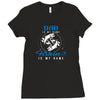 Dad is my Name Fishing Is My Game Ladies Fitted T-Shirt
