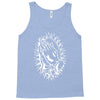 praying hands cross mary rock band baseball jersey Tank Top