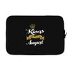 kings are born in august Laptop sleeve