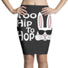 too hip to hop   bunny easter Pencil Skirts