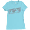 the force is strong with this one Ladies Fitted T-Shirt