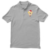 golden retriever dog with red santa's hat Men's Polo Shirt
