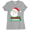 santas cumming Ladies Fitted T-Shirt