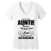 I&rsquo;m Called Auntie Because I&rsquo;m Way Too Cool To Be Called Grandma Women's V-Neck T-Shirt