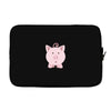 cute surprised pig pig Laptop sleeve