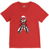 carcinoid cancer ribbon and rose V-Neck Tee