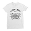 world's most amazing husband greeting Ladies Fitted T-Shirt