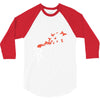banksy headshot butterfly 3/4 Sleeve Shirt
