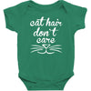 cat hair don't care cute crazy cat Baby Bodysuit