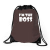 i'm the boss mens Drawstring Bags
