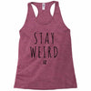 Juanpa Zurita Stay Weird Racerback Tank