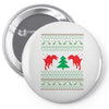 ugly sweater dinosour Pin-back button