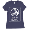 new dad game over, baby daddy parent Ladies Fitted T-Shirt