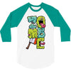 zombie font 3/4 Sleeve Shirt