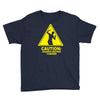 caution shapes being thrown printed Youth Tee