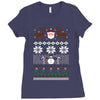 ugly christmas sweater Ladies Fitted T-Shirt