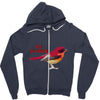Red Sparrow Zipper Hoodie
