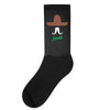 ladies sombrero  funny retro mexico mustache designer Socks