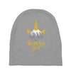 birthday unicorn girl Baby Beanies