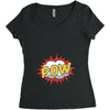 POW! Funny Explosion Cartoon Women's Triblend Scoop T-shirt