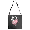 hell yeah piggy Adjustable Strap Totes
