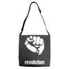 power to the people fist revolution Adjustable Strap Totes