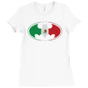 bat man mexican flag mexico logo Ladies Fitted T-Shirt