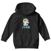 unicorns are born in june cute unicorn Youth Hoodie