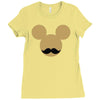 mickey mouse moustache Ladies Fitted T-Shirt