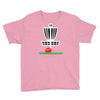 disc golf frisbee leaning on target basket innova Youth Tee