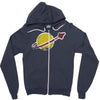 vintage space Zipper Hoodie