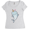 cute kawaii narwhals are cute Women's Triblend Scoop T-shirt