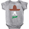 ladies sombrero  funny retro mexico mustache designer Baby Bodysuit