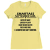Smartass September Girl Ladies Fitted T-Shirt