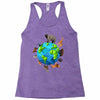 animal polygon around the planet Racerback Tank