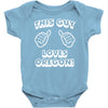 this guy loves oregon Baby Onesie