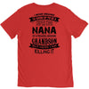 Super Cool Nana Of A Freaking Awesome Grandson V-Neck Tee