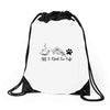 all i need in life Drawstring Bags