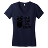 old school rock Women's V-Neck T-Shirt