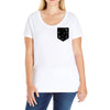 Free Birds Pocket Ladies Curvy T-Shirt