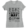 Born In May Ladies Fitted T-Shirt