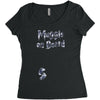Muggle On Board Navy Women's Triblend Scoop T-shirt