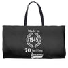 made in 1945 70 years of being awesome Weekender Totes